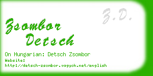 zsombor detsch business card